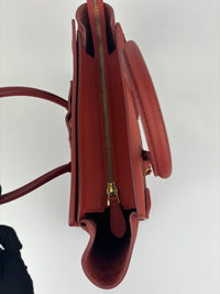 Micro Luggage Tote Bag in Red