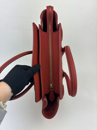 Micro Luggage Tote Bag in Red