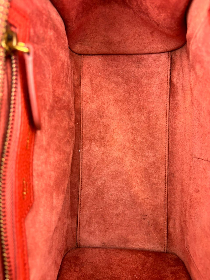 Micro Luggage Tote Bag in Red