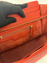 Micro Luggage Tote Bag in Red