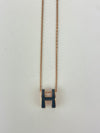 Hermes Pop H Necklace in Noir RGHW