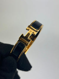 Hermes Clic H Bracelet Noir GHW