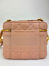 Small Diortravel Vanity Case in Rose Des Vents Cannage Lambskin GHW