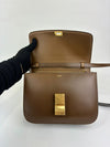 Classic Box Bag Brown Smooth Leather