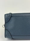 Nano Luggage Tote Bag Dark Blue Leather