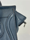 Nano Luggage Tote Bag Dark Blue Leather