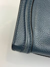 Nano Luggage Tote Bag Dark Blue Leather