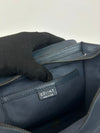 Nano Luggage Tote Bag Dark Blue Leather