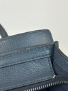 Nano Luggage Tote Bag Dark Blue Leather