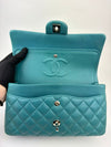 Classic Medium Flap in Turquoise Lambskin SHW