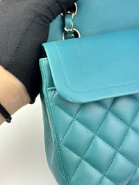 Classic Medium Flap in Turquoise Lambskin SHW