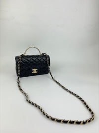 AS4924 Mini Flap Bag with Top Handle SHW(Cash Price in Description)