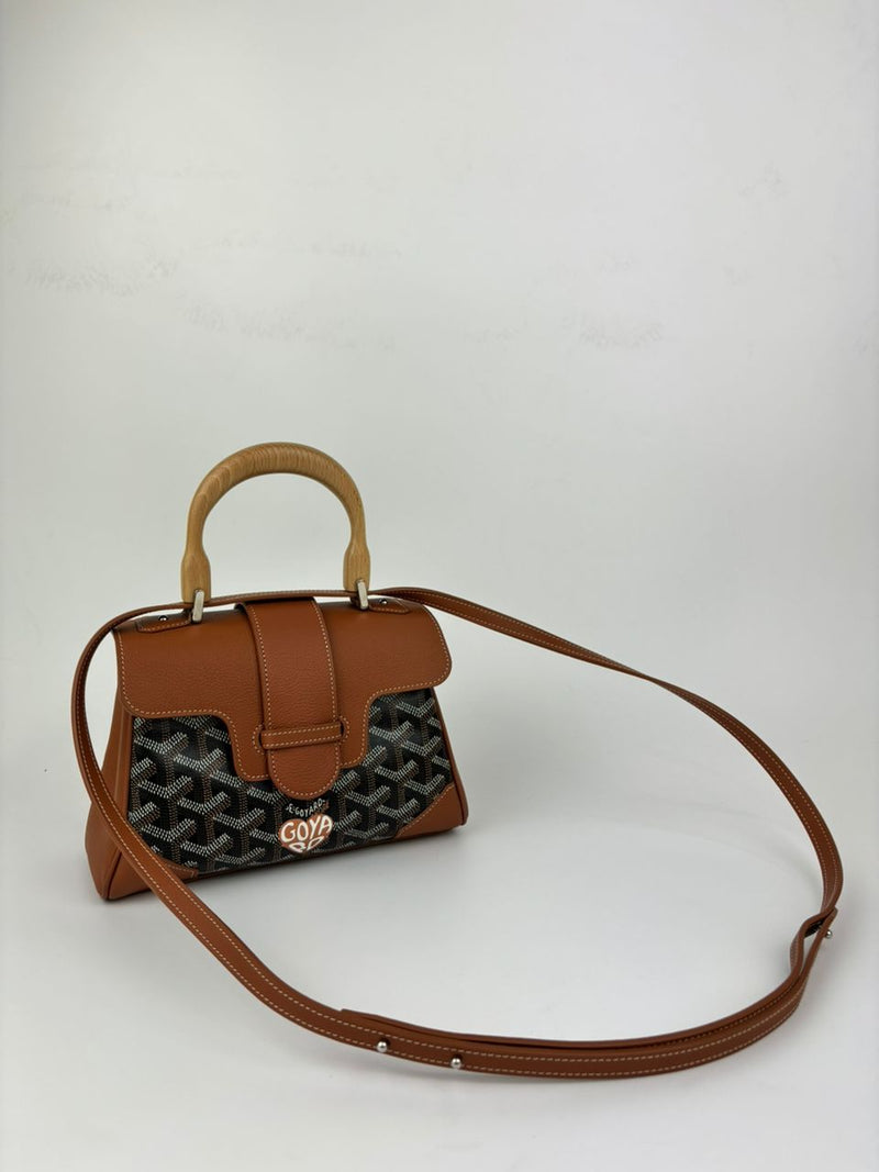 Goyard Mini Saigon with Love Logo Goyardine Brown&nbsp;(Cash Price in Description)