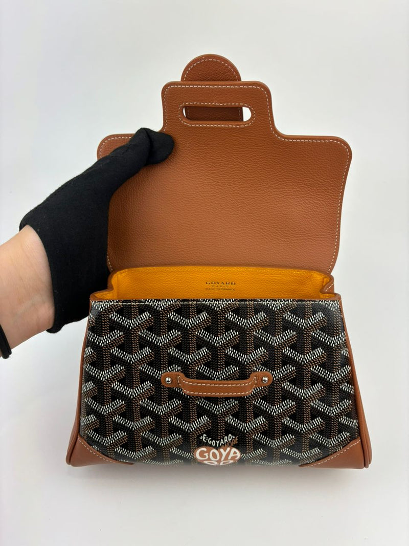 Goyard Mini Saigon with Love Logo Goyardine Brown&nbsp;(Cash Price in Description)