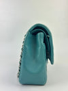 Classic Medium Flap in Turquoise Lambskin SHW