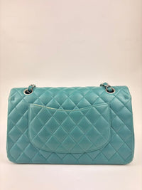 Classic Medium Flap in Turquoise Lambskin SHW