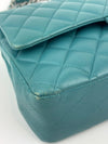 Classic Medium Flap in Turquoise Lambskin SHW