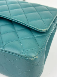 Classic Medium Flap in Turquoise Lambskin SHW