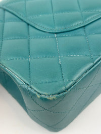 Classic Medium Flap in Turquoise Lambskin SHW