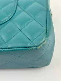 Classic Medium Flap in Turquoise Lambskin SHW