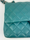 Classic Medium Flap in Turquoise Lambskin SHW