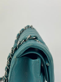 Classic Medium Flap in Turquoise Lambskin SHW