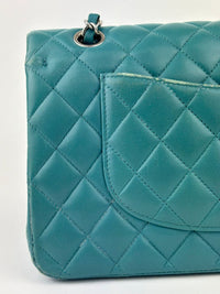 Classic Medium Flap in Turquoise Lambskin SHW