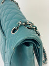 Classic Medium Flap in Turquoise Lambskin SHW