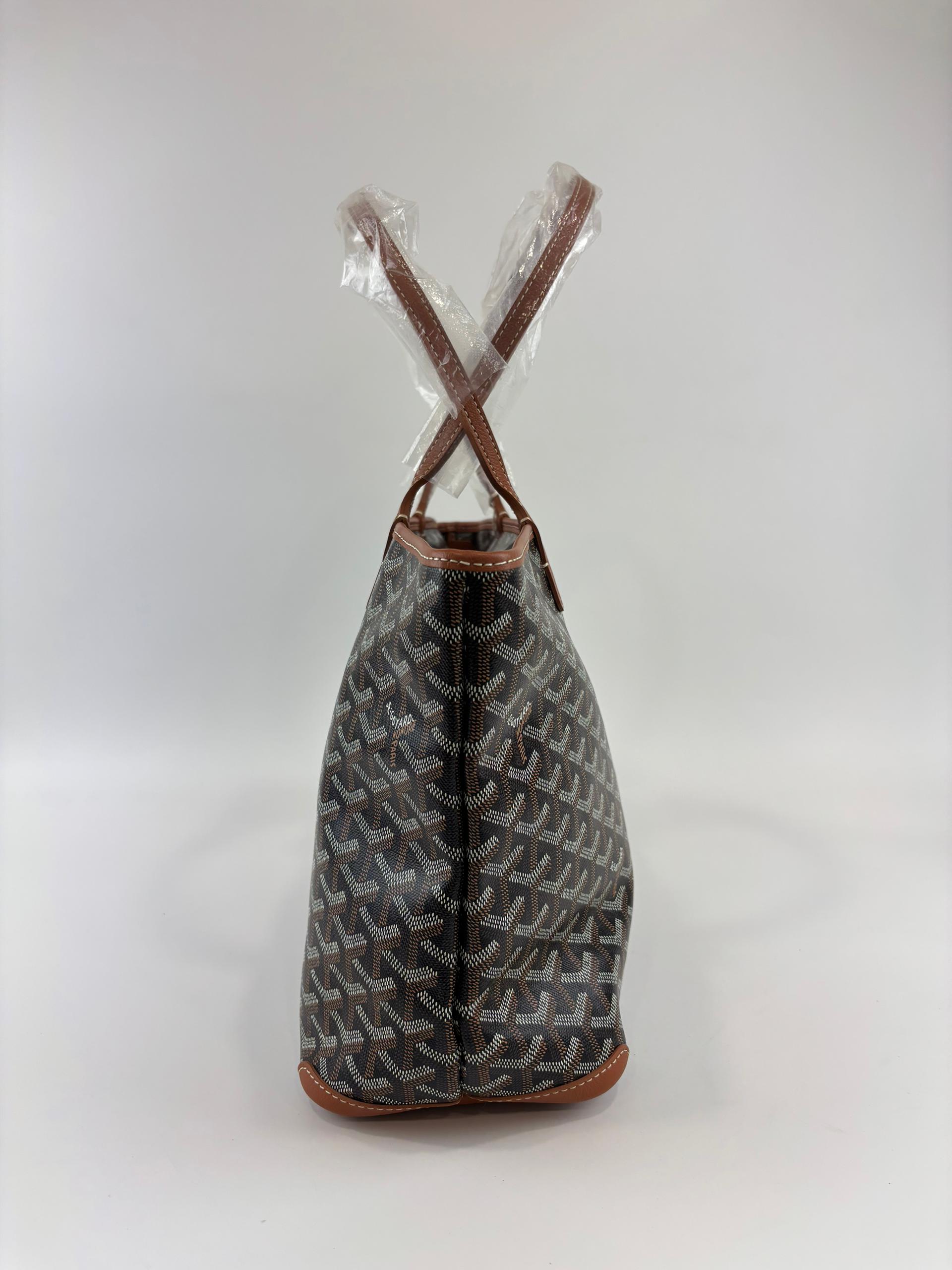 Goyard Artois Pm Black Tan Tote Bag Goyard St Louis Pm Black Tan