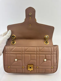 Small Marmont Shoulder Bag Faux Pearl Beige