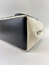 Beige/Black Canvas/Calfskin Navy Medium Cabas Tote Bag