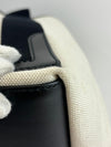Beige/Black Canvas/Calfskin Navy Medium Cabas Tote Bag