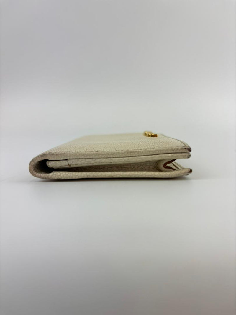 5M1122 Madras Bifold Card Holder Bianco
