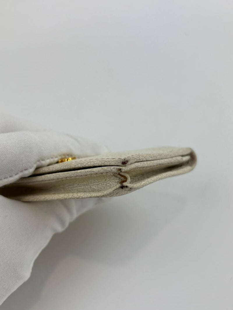 5M1122 Madras Bifold Card Holder Bianco