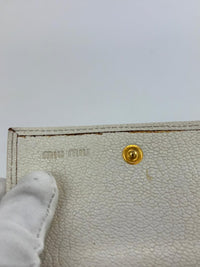 5M1122 Madras Bifold Card Holder Bianco