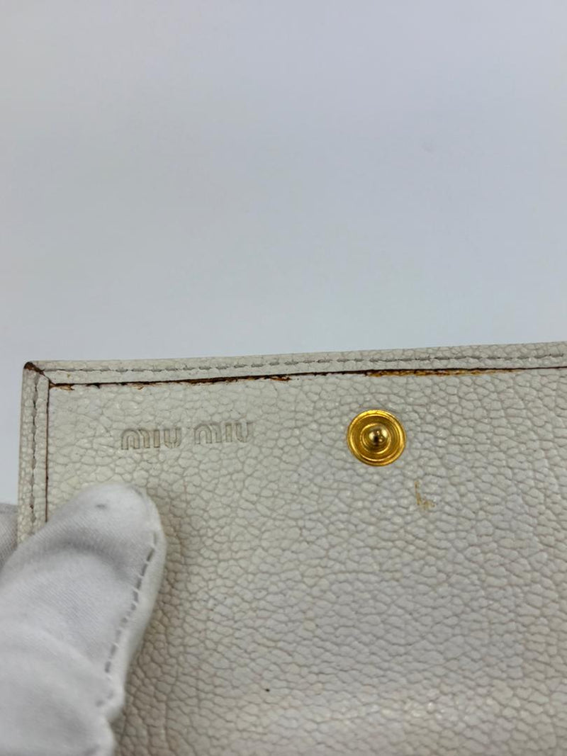 5M1122 Madras Bifold Card Holder Bianco