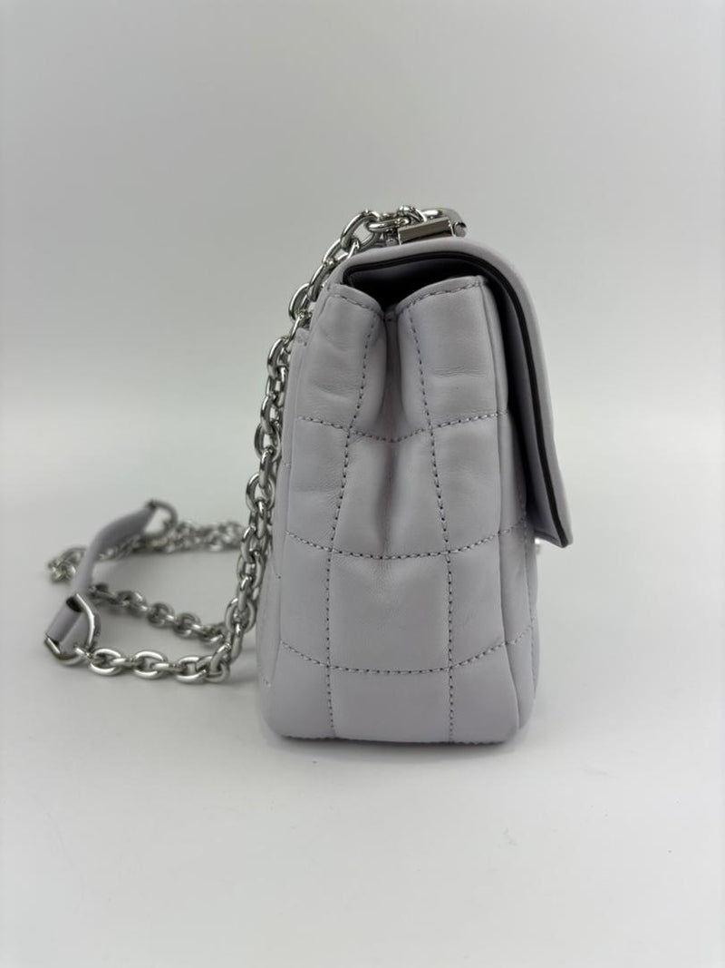 SoHo Large Quilted Leather Shoulder Bag Lilac