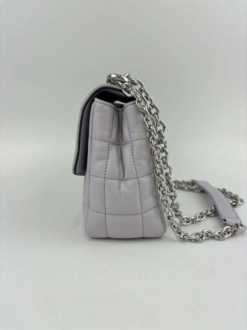 SoHo Large Quilted Leather Shoulder Bag Lilac