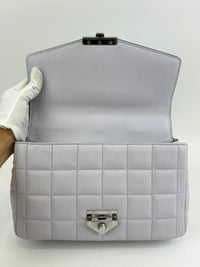 SoHo Large Quilted Leather Shoulder Bag Lilac