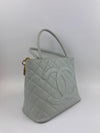 CC Medallion Tote Bag Light Blue Caviar GHW