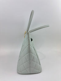 CC Medallion Tote Bag Light Blue Caviar GHW