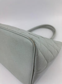 CC Medallion Tote Bag Light Blue Caviar GHW