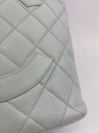 CC Medallion Tote Bag Light Blue Caviar GHW