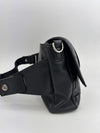 Large Zucca Embossed Baguette Convertible Belt Bag Black Nappa