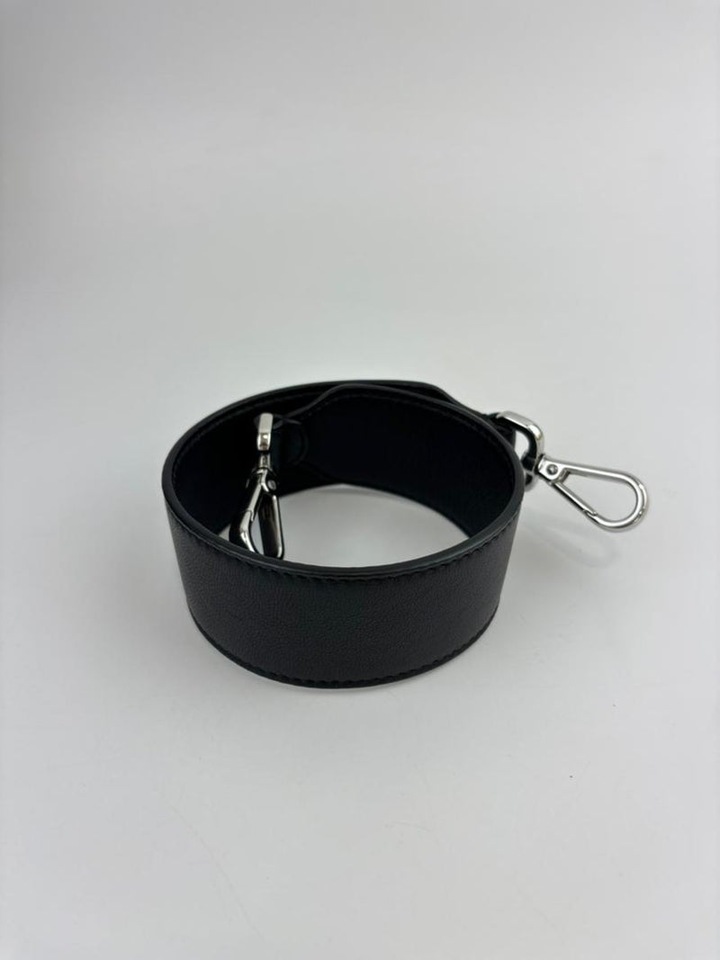 Large Zucca Embossed Baguette Convertible Belt Bag Black Nappa