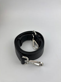 Large Zucca Embossed Baguette Convertible Belt Bag Black Nappa