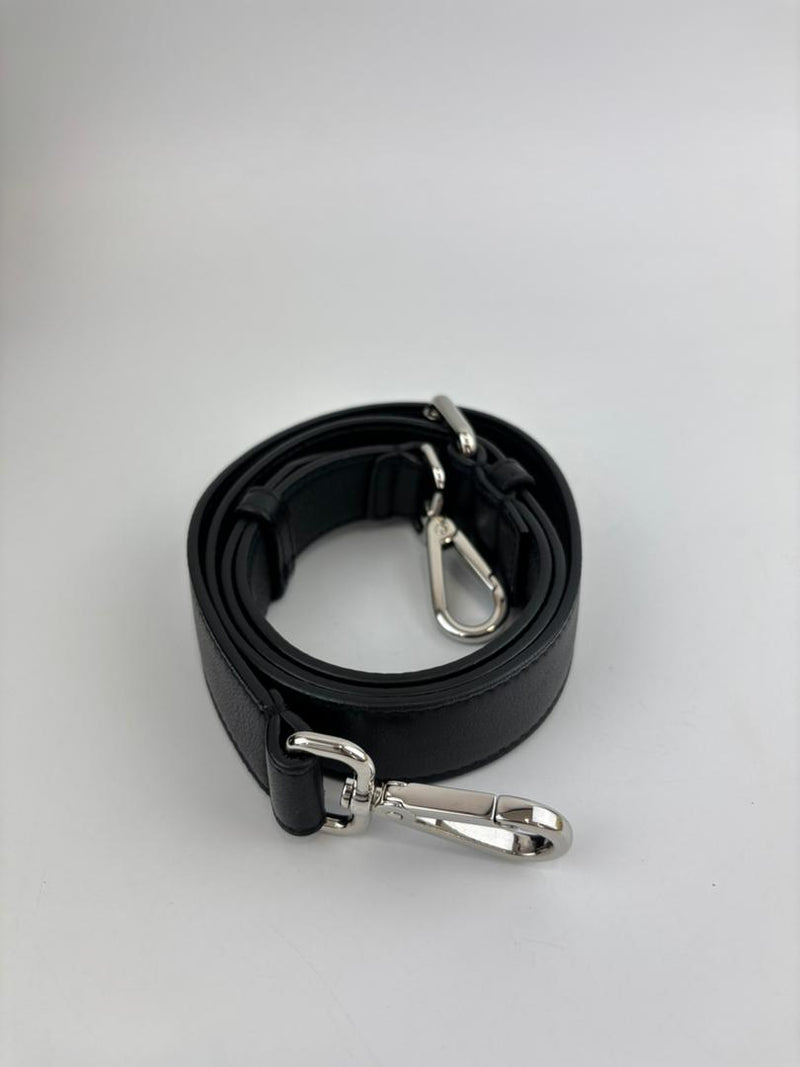 Large Zucca Embossed Baguette Convertible Belt Bag Black Nappa