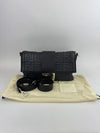 Large Zucca Embossed Baguette Convertible Belt Bag Black Nappa