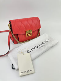 GV3 Small Crossbody Bag Red Quilted Goatskin