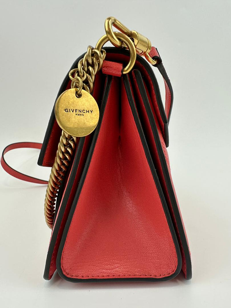 GV3 Small Crossbody Bag Red Quilted Goatskin